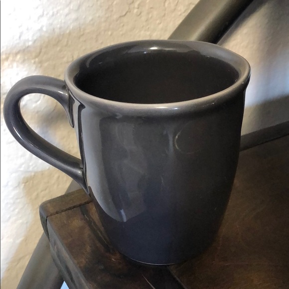 Set of two Crate&Barrel charcoal gray coffee mugs - Picture 2 of 6